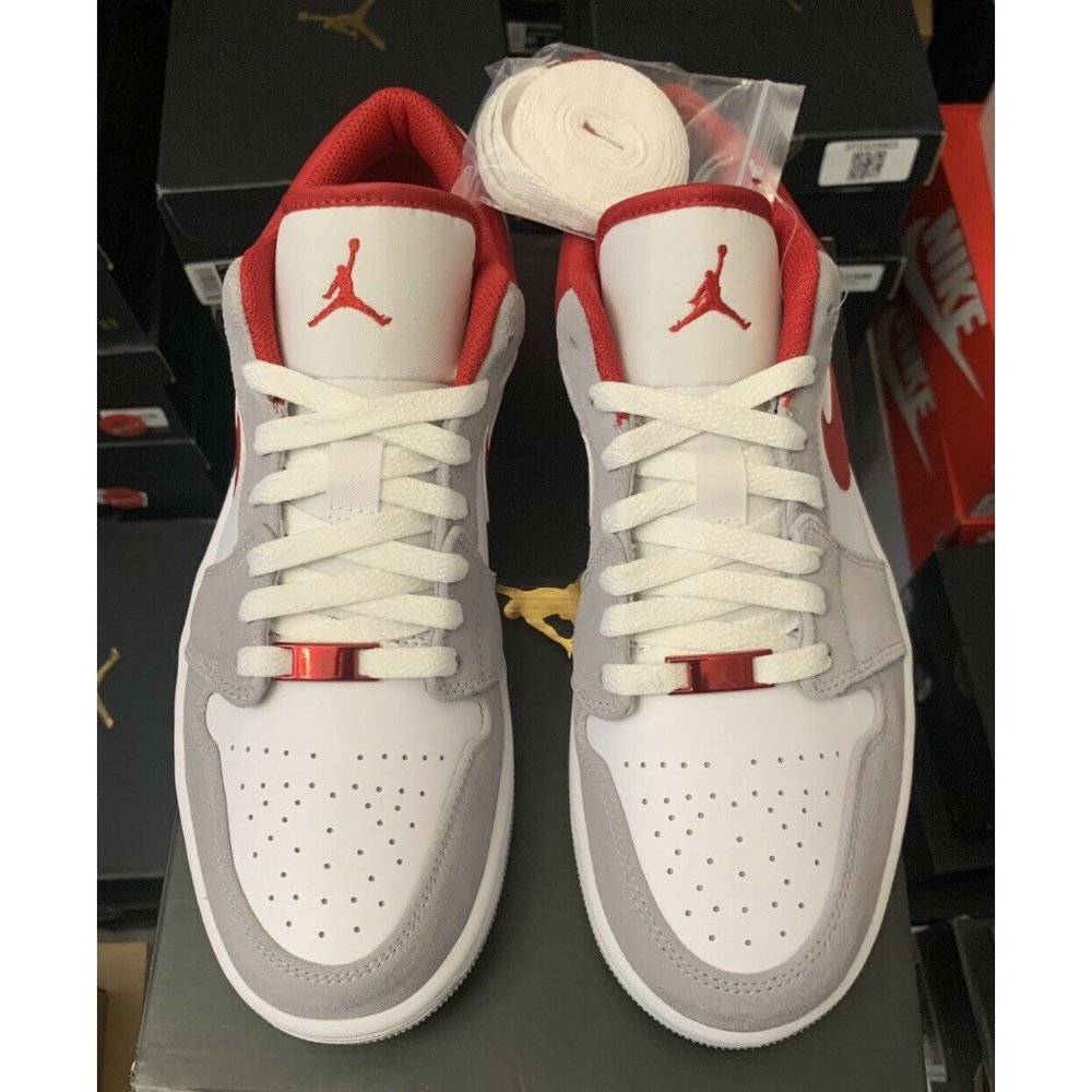 Nike Air Jordan 1 Low Light Smoke Grey Gym Red Retro Shoes DC6991-016 All Sizes - Picture 3 of 5
